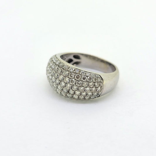 Multi Row 1.50ct Diamond Bombe Dress Ring