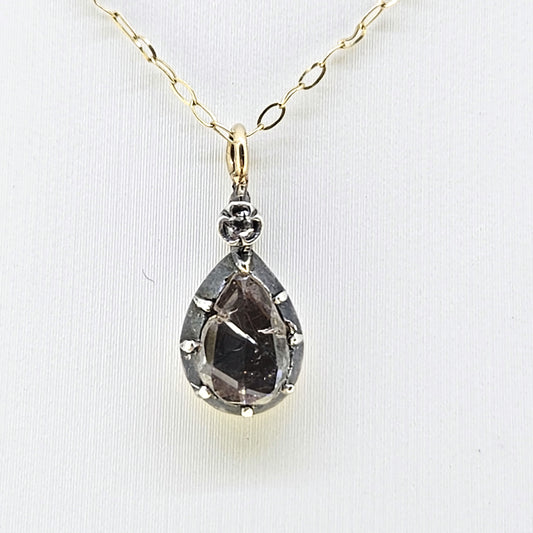 Georgian Diamond Pendant and Chain