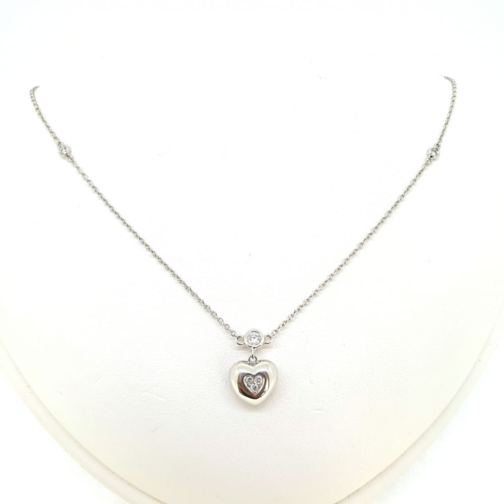 Diamond Heart Pendant and Chain