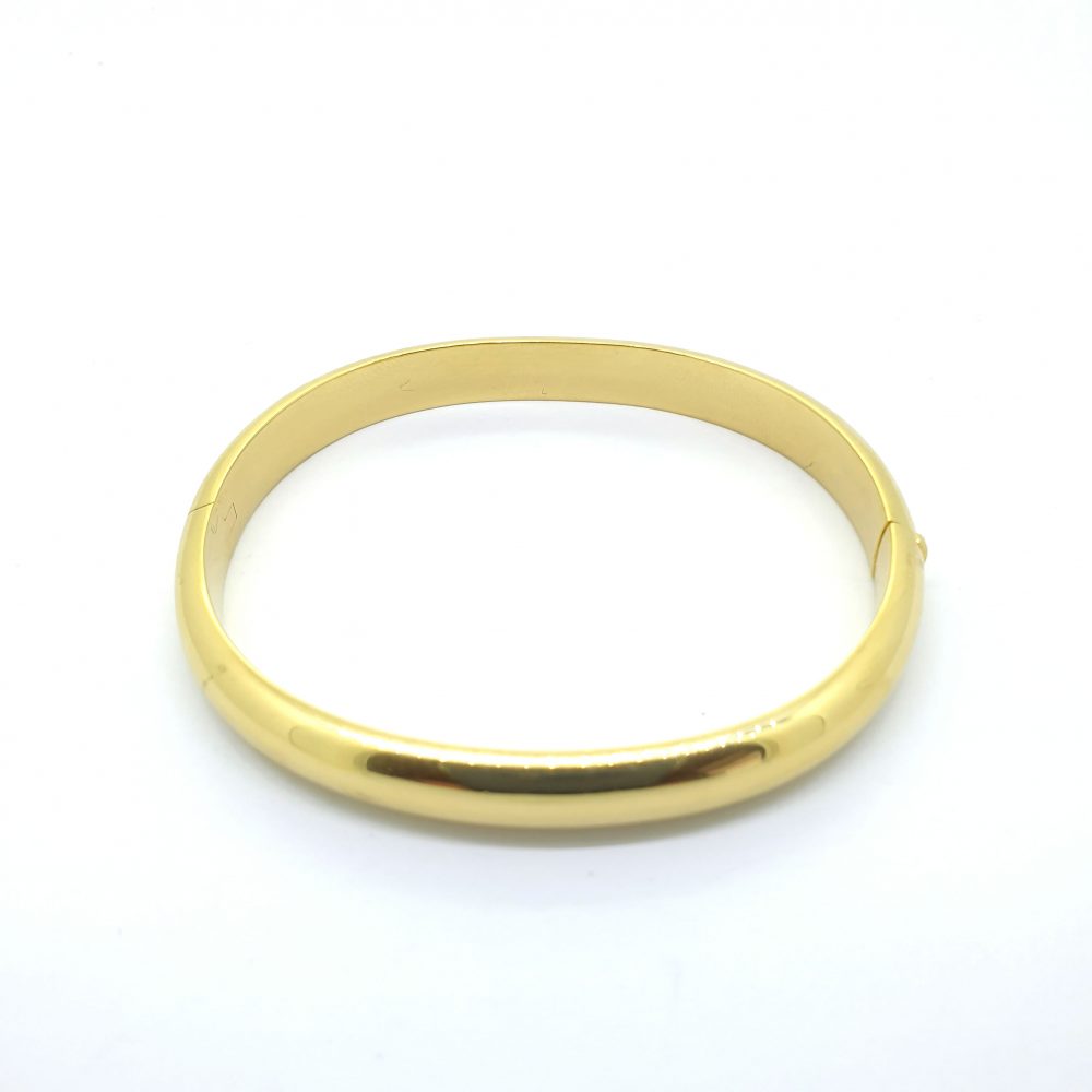 Tiffany and Co 18ct Yellow Gold Half Dome Bangle Bracelet
