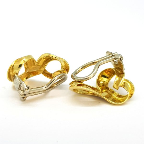 Vintage 18ct Yellow Gold Clip On Earrings, Birmingham 1930