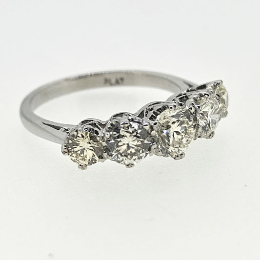 2ct Diamond Five Stone Engagement Ring in Platinum