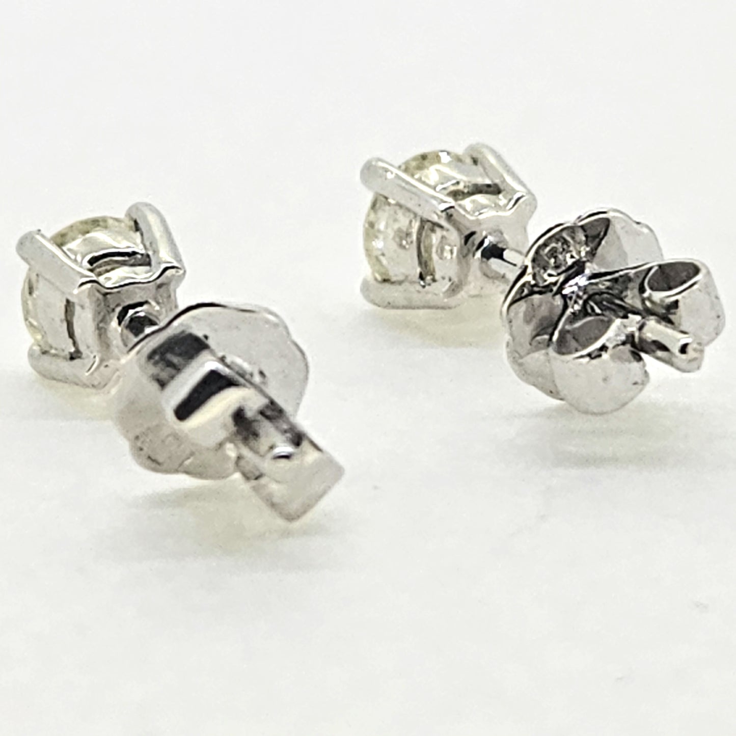 Diamond Solitaire Stud Earrings, 0.49 carats