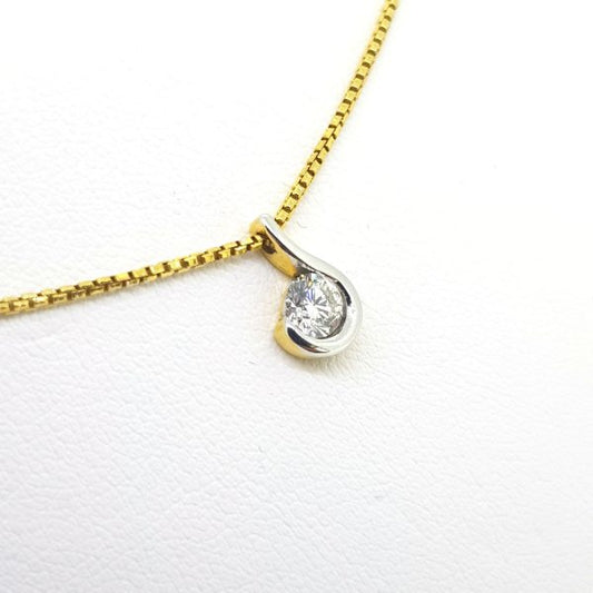 Contemporary Diamond Pendant with Chain, 0.40 carats