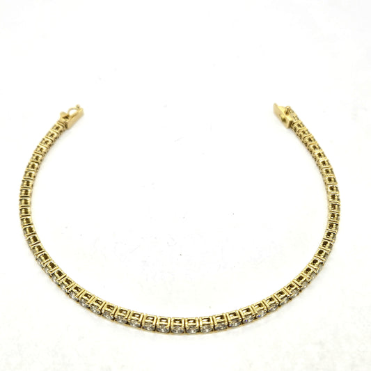 4.80ct Diamond Line Tennis Bracelet in 18ct Yellow Gold