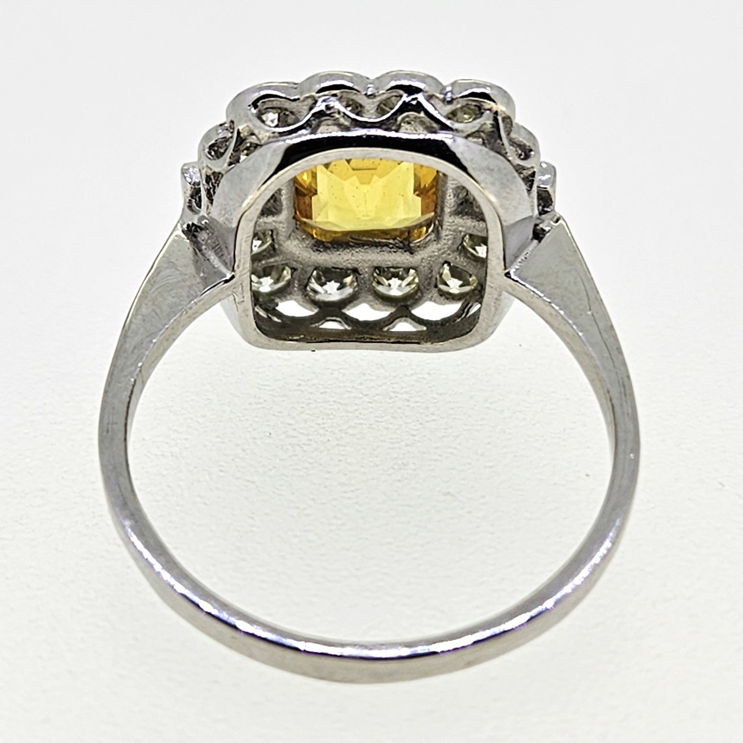 Sapphire and Diamond Cluster Ring D.80 Ys1.35