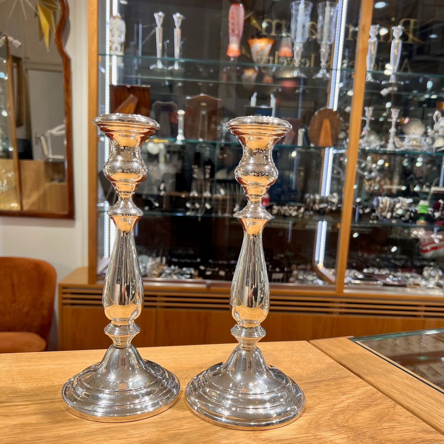 Vintage Pair of Silver Convertible Candlesticks