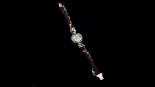 DaLaneau 18ct Gold Ladies Bracelet Watch with Diamonds and Rubies