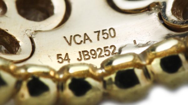 Van Cleef and Arpels Perlee Clover Floral Diamond Band Ring