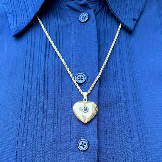 Sapphire 14k Heart-Shape Pendant 16379-8826