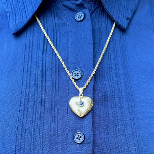 Sapphire 14k Heart-Shape Pendant 16379-8826