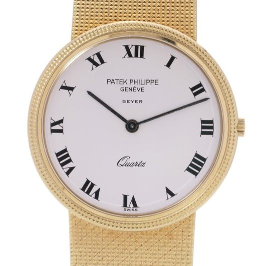 Vintage Patek Phillipe Beyer Calatrava 18ct Yellow Gold Quartz Watch