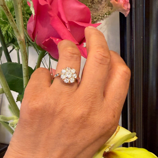 Diamond 14ct Cluster Ring