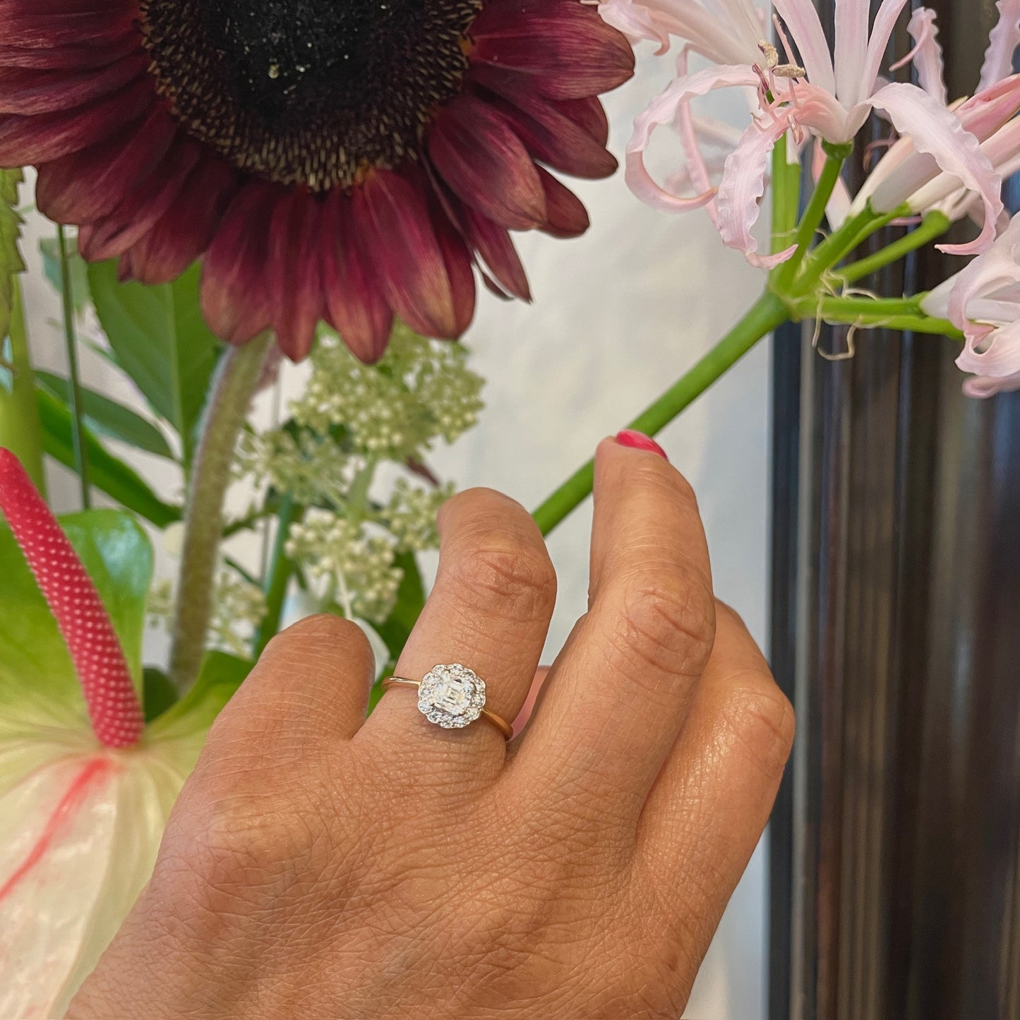 Diamond 18k Cluster Ring 16037-9212