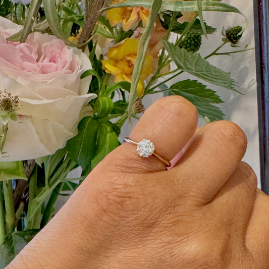 Diamond 14 Carat Gold Solitaire Ring