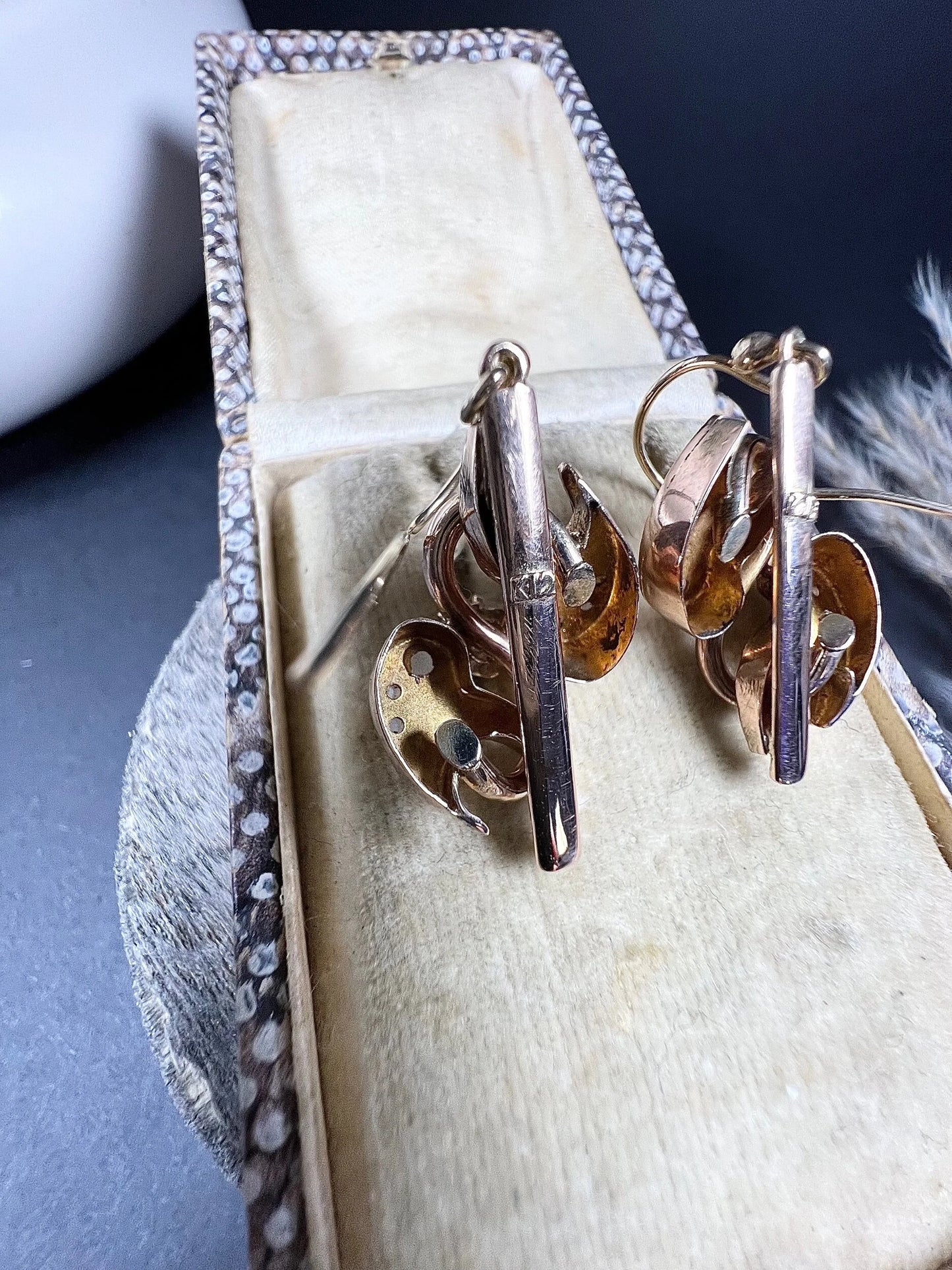 Victorian 12 Carat Gold Diamond and Pearl Drop Earrings, Circa 1880