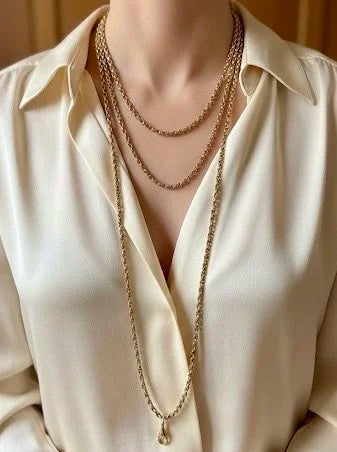 Victorian Antique 9ct Gold Fancy Rolo Link Long Guard Chain