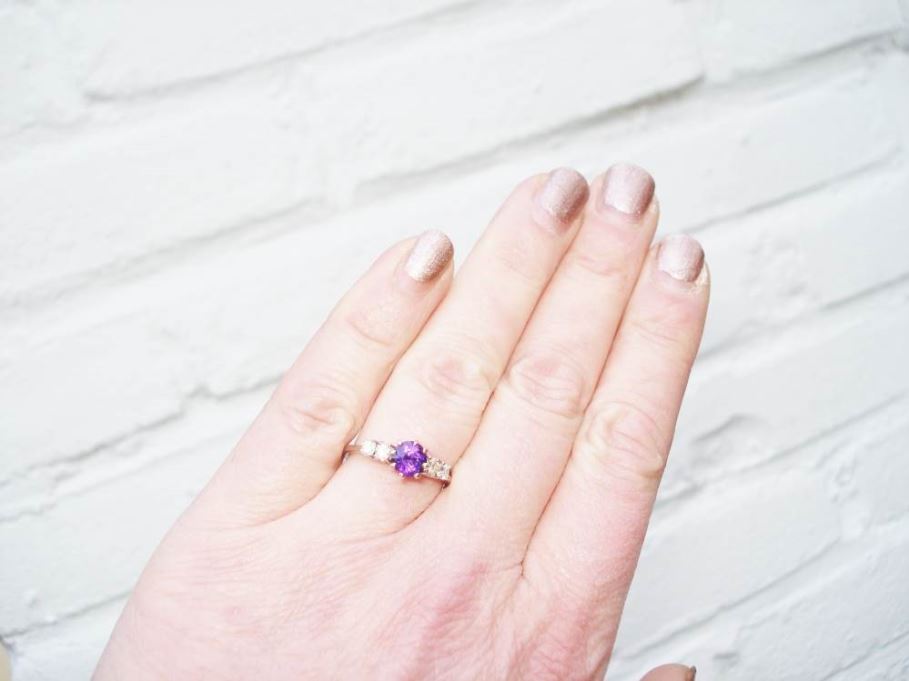 Vintage Amethyst and Diamond Ring