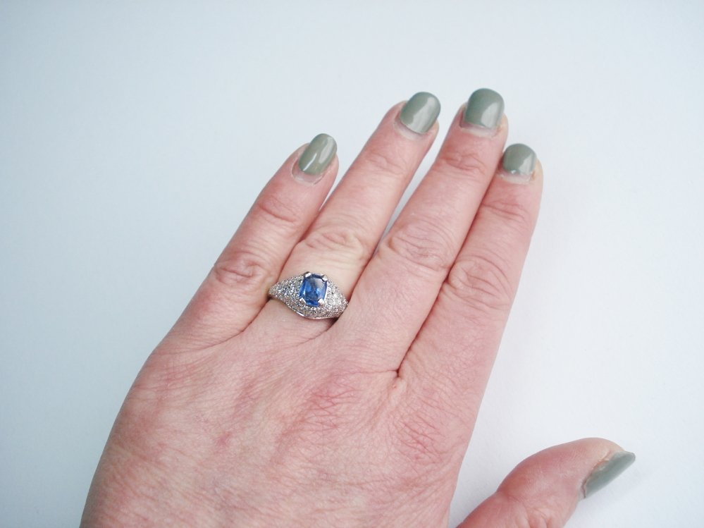 Vintage Sapphire and Diamond Ring