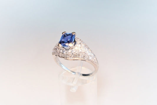 Vintage Sapphire and Diamond Ring