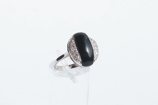 Vintage Onyx and Diamond Ring