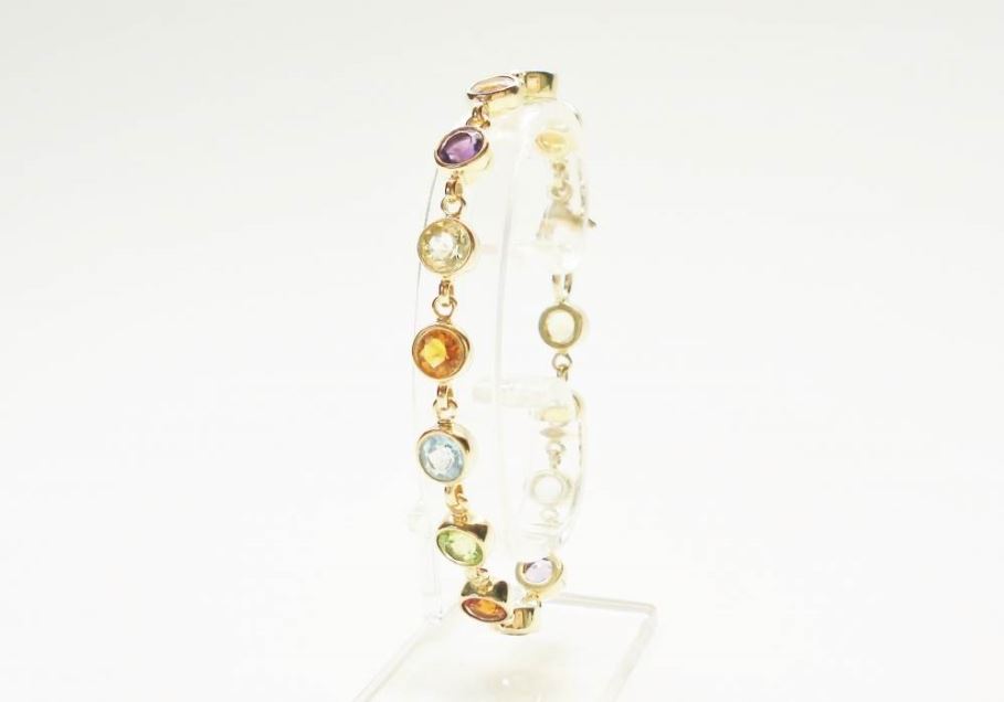 Multi Gem Set Bracelet