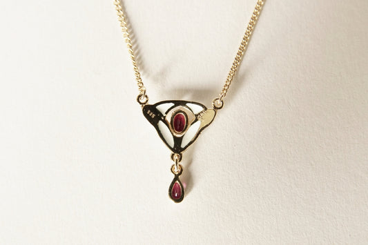 Art Deco Style Ruby Pendant