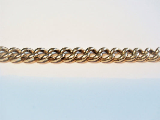 Antique Gold Curb Link Bracelet