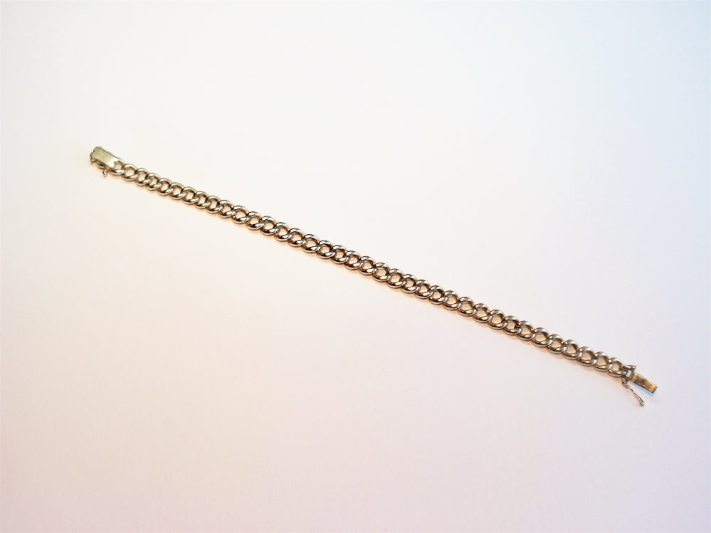 Antique Gold Curb Link Bracelet