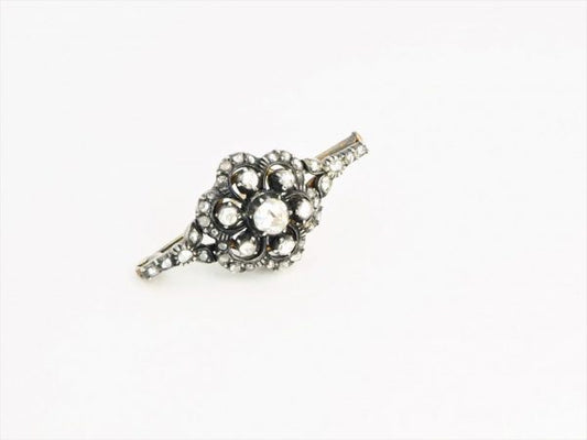 Antique Victorian Rose Cut Diamond Brooch, Circa 1900