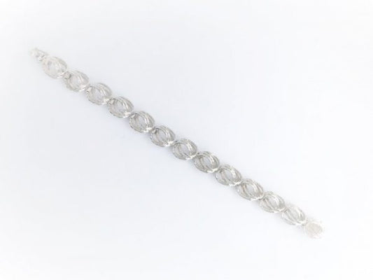 Round Fantasy Link White Gold Bracelet