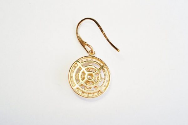 Art Deco Style Brilliant Cut Diamond Earrings