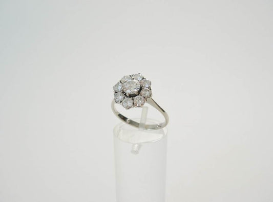 Diamond Cluster Ring in White Gold