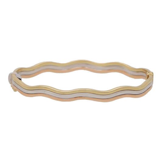 9k Gold Vintage Trinity Wave Bangle