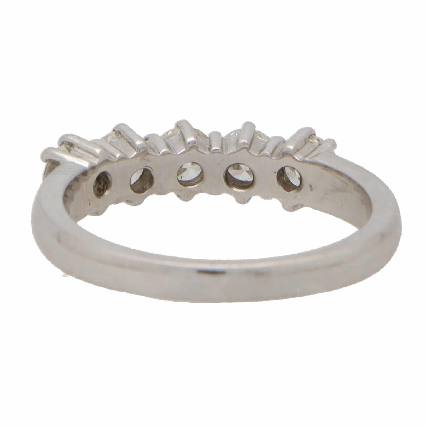 Diamond Five Stone Ring in 18ct White Gold, 1.00 carat total