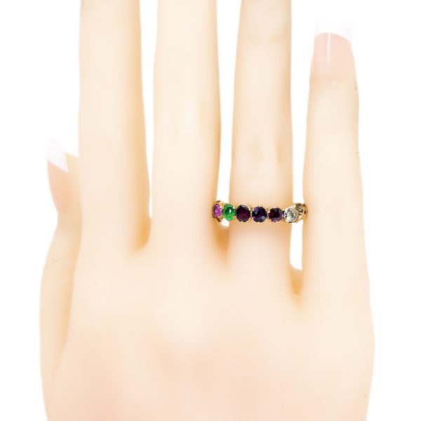 Antique Acrostic 'Regard' Gemstone Ring