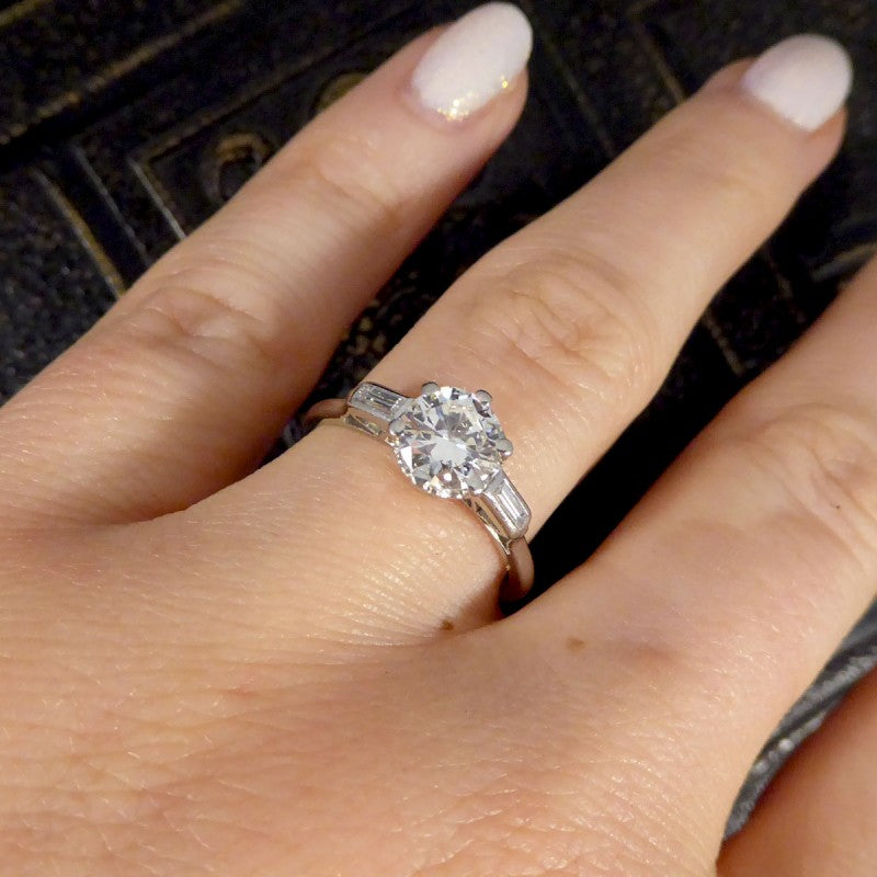 Antique Art Deco 0.92ct Brilliant Cut Diamond Solitaire Ring