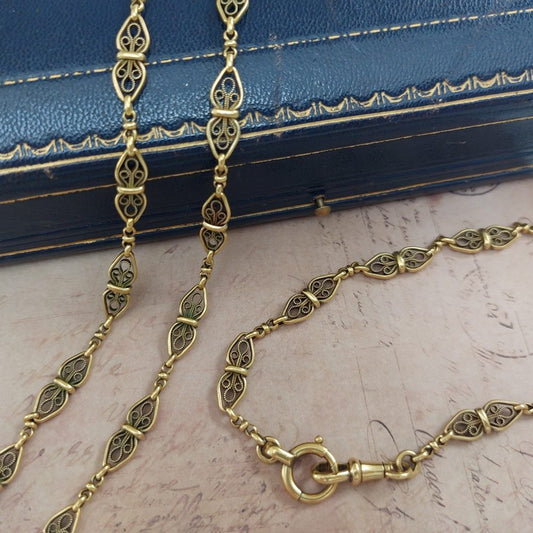 Antique French Fancy Longuard Chain