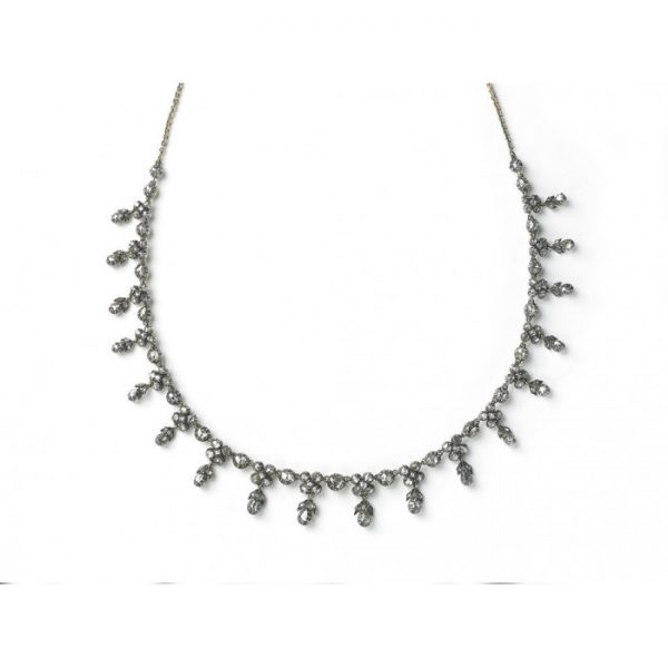 Antique Georgian Rose Cut Diamond Necklace