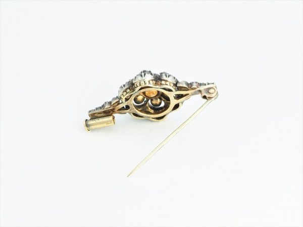 Antique Rose Cut Diamond Brooch