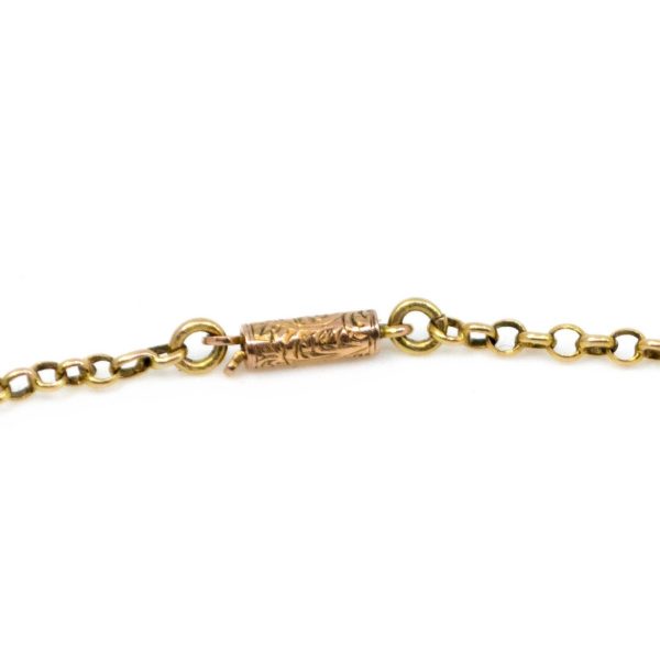 Antique Victorian Aquamarine and Topaz Gold Necklace