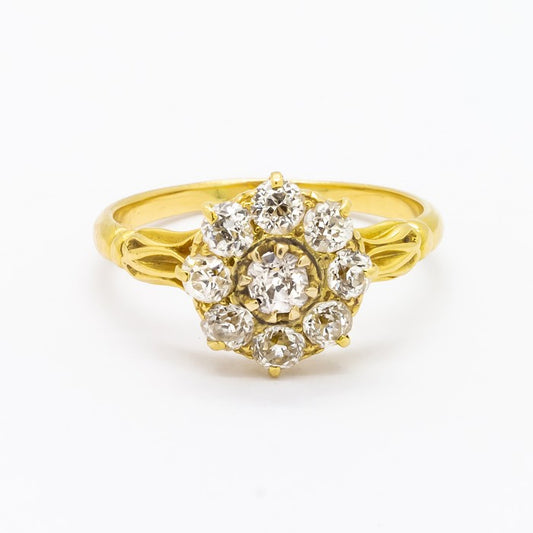 Antique Victorian Diamond Cluster Ring