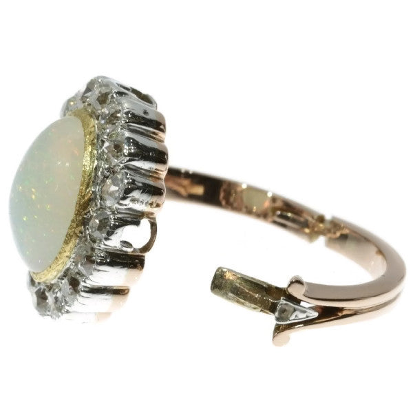 Antique Victorian Opal Diamond Convertible Ring