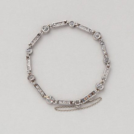 Art Deco 6ct Old Cut Diamond Bracelet in Platinum