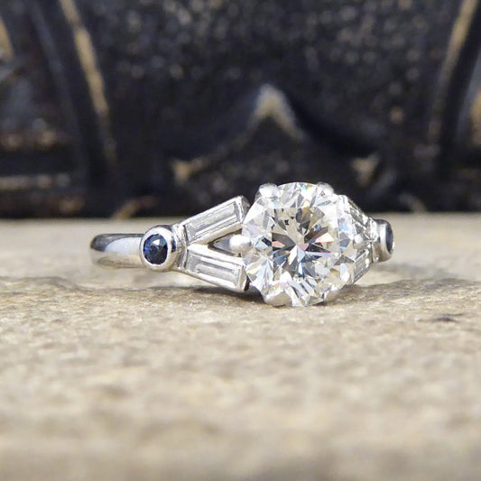 Art Deco Antique 1.10ct Diamond Engagement Ring