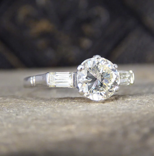 Art Deco Antique 1.20ct Diamond Engagement Ring