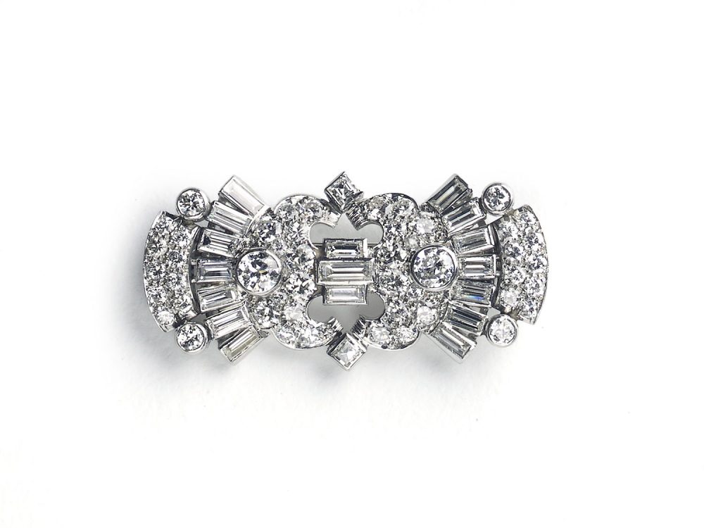 Antique Art Deco Diamond Brooch