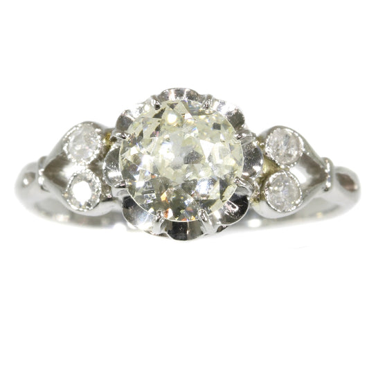 Belle Époque Style Old Brilliant Cut Diamond Ring