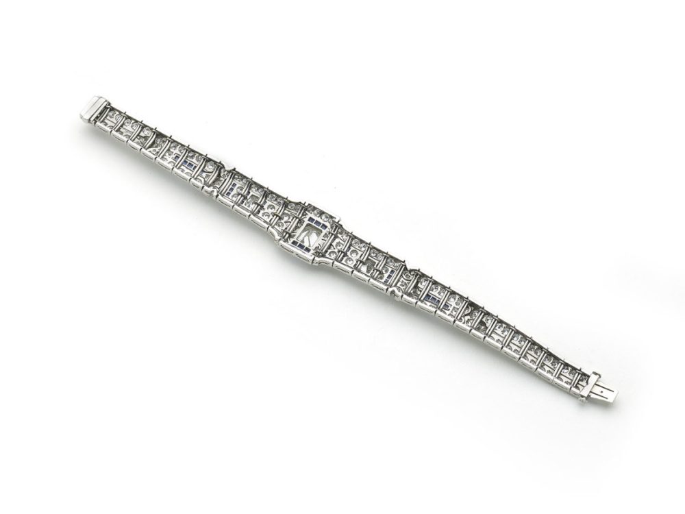 Antique Art Deco Sapphire and Diamond Bracelet