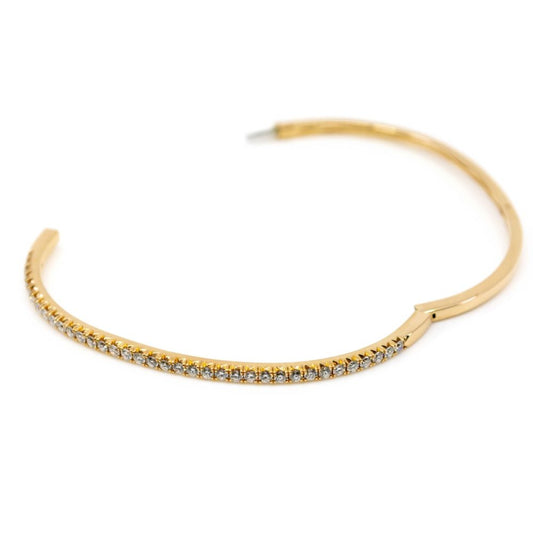 Brilliant Cut Diamond Gold Bangle
